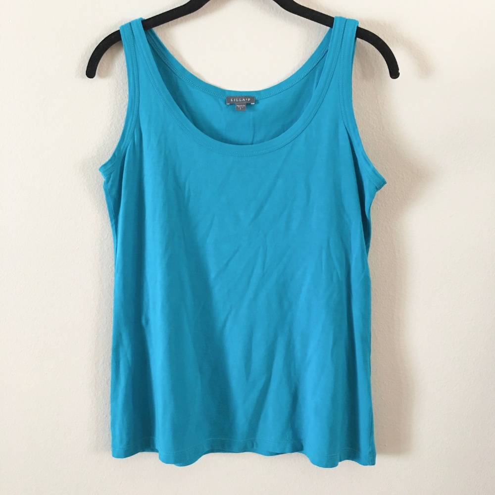 Lilla P Blue Tank Top L